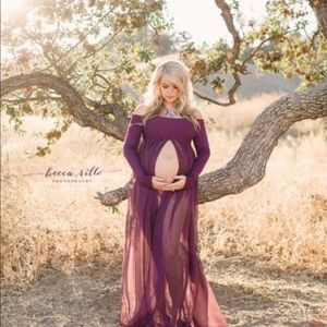 Purple Maternity Gown by Sew Trendy Accessories